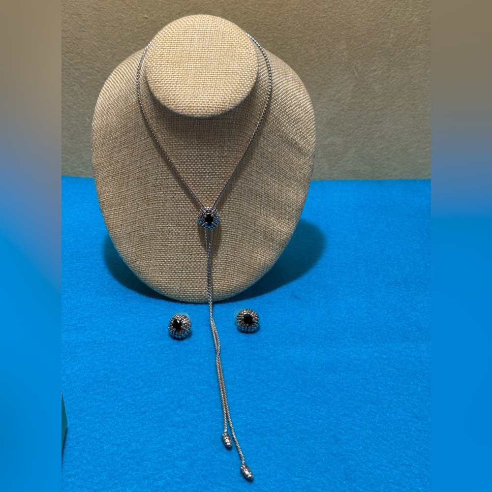 Vintage MX Slider Necklace and earring set